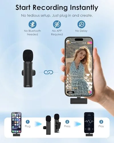 Testing the Wireless Mini Microphone for iPhone, iPad, Android, 2 Pack Lavalier over two weeks