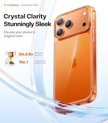 Close up of the orange back panel and soft bumper of the case