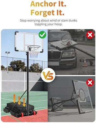 Testing the Basketball Hoop Sandbag, Durable Oxford Fabric Weighted Base Bag | over two weeks
