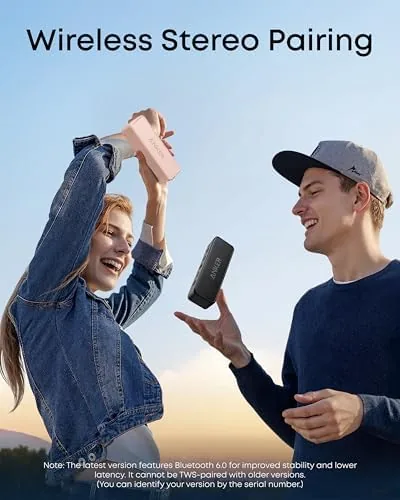 The Soundcore 2 speaker playing music in a living room