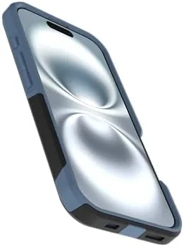 The iPhone 16 sitting on a MagSafe charger through the case