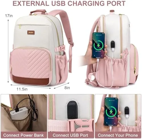 Another view of the Focdod Laptop Backpack for Women Bookbag: 17 inch Work Backpacks