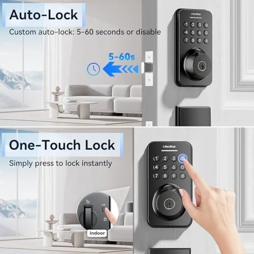 Testing the Ulecoce U68H Fingerprint Door Locks for Front Door with Handle over two weeks