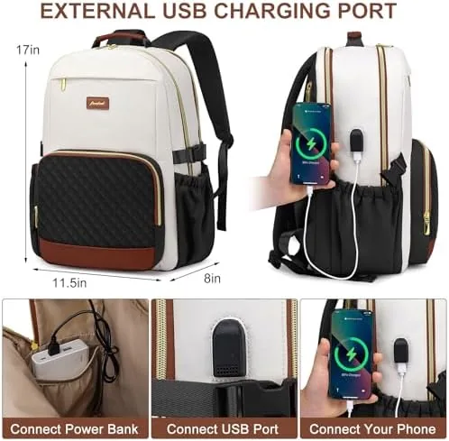Another view of the Focdod Laptop Backpack for Women Bookbag: 15.6 inch Work Backpacks