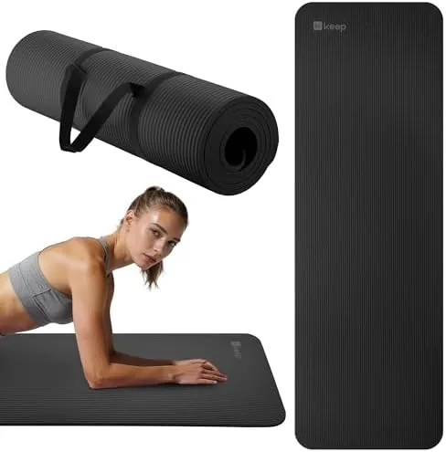 Close look at the KEEP Extra Thick NBR Yoga Mat for Women & Men build quality