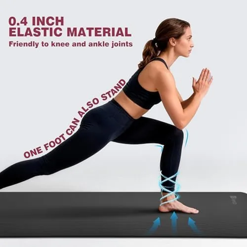 The KEEP Extra Thick NBR Yoga Mat for Women & Men in real use