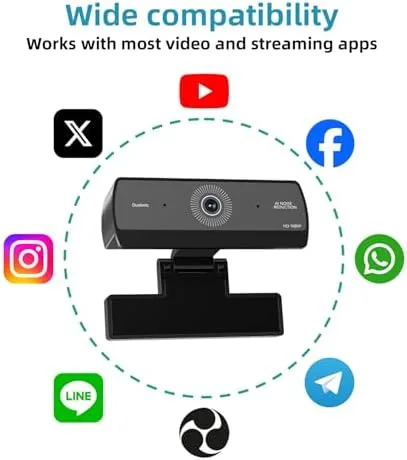 Close look at the Webcam for PC, HD 1080P USB Plug-and-Play Computer Web Camera build quality