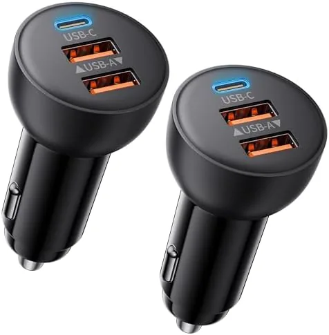 Overview of the USB C Car Charger, 2 Pack 70W Fast Charging Cigarette