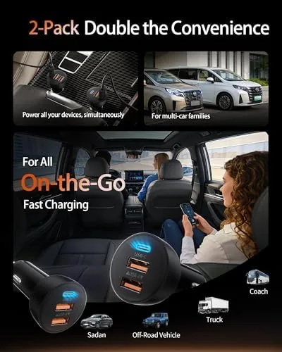 Testing the USB C Car Charger, 2 Pack 70W Fast Charging Cigarette over two weeks