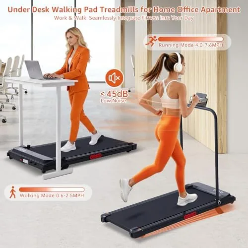 Walking at a moderate pace on the inclined KASSADIN deck using the handle bar