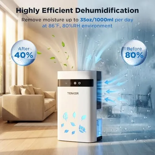 Close look at the Dehumidifier for Home, 77oz Water Tank (1000 sq.ft) Dehumidifiers, Quiet build quality