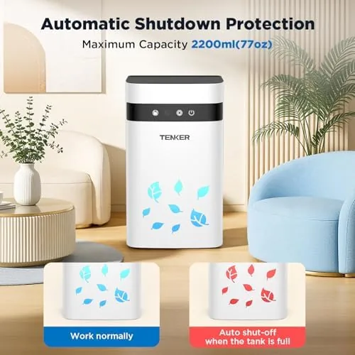Testing the Dehumidifier for Home, 77oz Water Tank (1000 sq.ft) Dehumidifiers, Quiet over two weeks