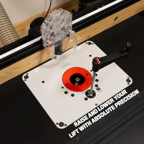 Another view of the JessEm Rout-R-Lift 3.5XT Router Table Lift System for 3-1/2" Motors