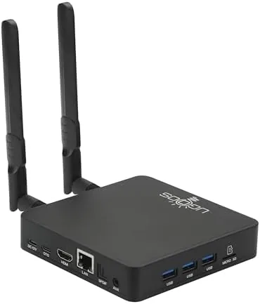 Detail shot of the Ugoos AM9 PRO TV Box Android 14.0 Amlogic S905X5-J 4GB features