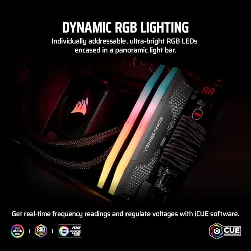 A gaming benchmark running with the CORSAIR memory at 6000MHz