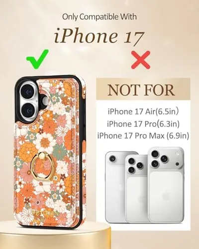 Close look at the Petitian for iPhone 17 Case with Wallet - Women Girls build quality