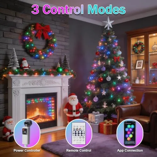 The RGB Smart IC String Lights Indoor, 16FT 50 LEDs Rechargeable in real use