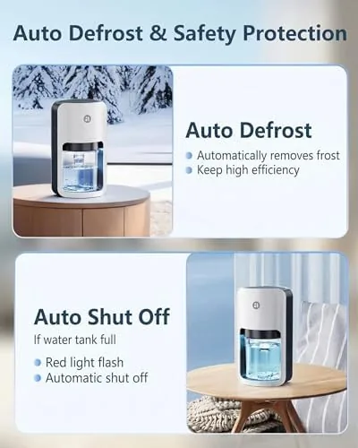 Another view of the Small Dehumidifier for Bedroom, 42oz Dehumidifier with Auto Shut Off
