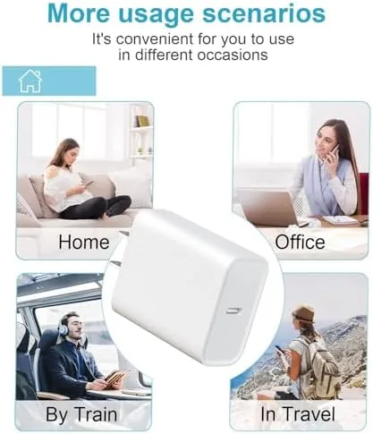 Close look at the Phone Charger Fast Charging,4 Pack 20W Portable Charger with 6FT build quality