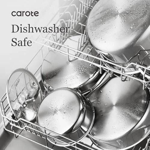 A finished braised dish served from the CAROTE stainless steel saute pan