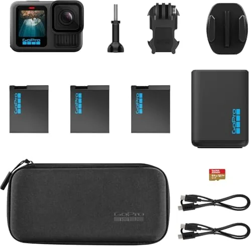 Close up of the GoPro HERO13 Black front screen and lens