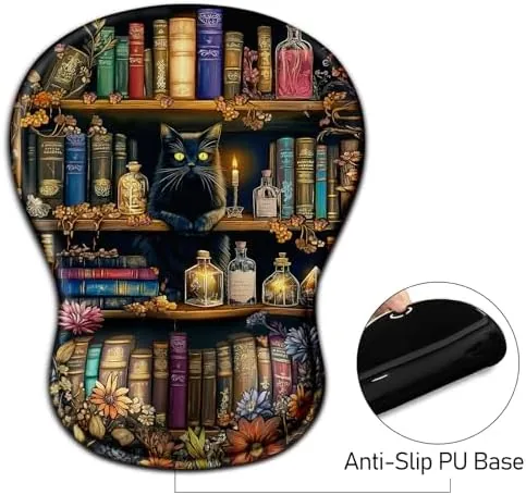 The Cat Mouse Pad with Wrist Rest Cute Ergonomic Mousepad Middle compared in context