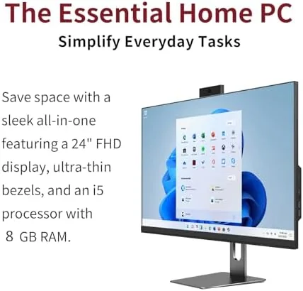 The all-in-one desktop running a spreadsheet and browser windows side by side
