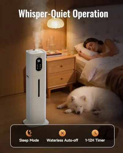 The Humidifiers for Bedroom 500 sq ft,2.1Gal/8L Cool Mist Humidifier Large in real use