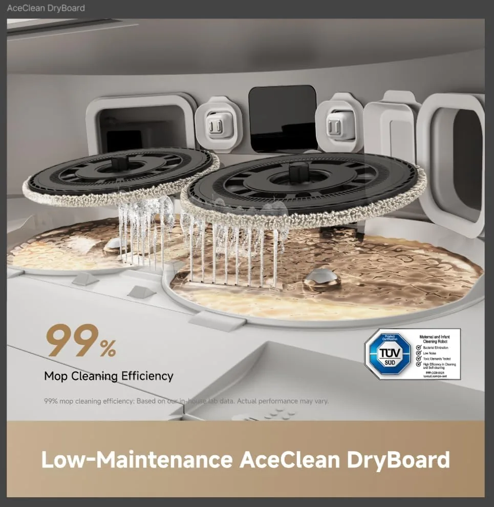 Another view of the dreame L60 Ultra FE Robot Vacuum and Mop, 212°F (100°C)
