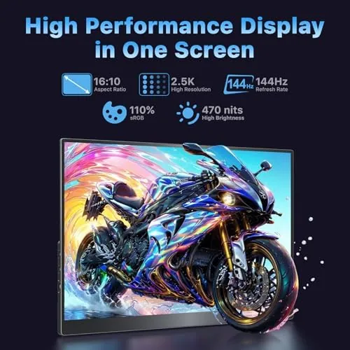 Close look at the VisionOwl Portable Monitor 16 Inch 2.5K QHD 144Hz 16:10 Second build quality