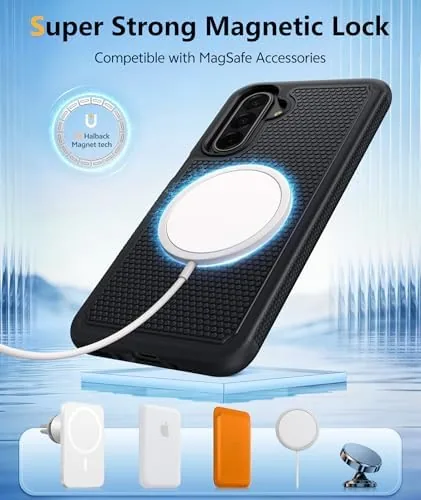 Detail shot of the FNTCASE for Galaxy A17/A16 5G Phone Case: Fit for MagSafe features