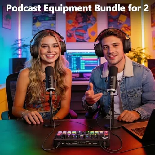Close look at the Podcast Equipment Bundle for 2, Audio Interface with 2 Dynamic build quality