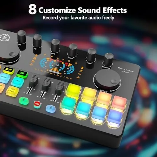 Another view of the Podcast Equipment Bundle for 2, Audio Interface with 2 Dynamic