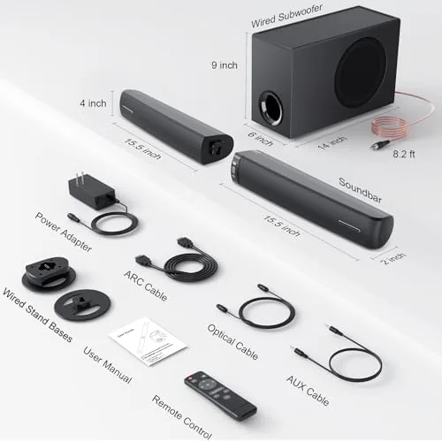 Testing the Sound Bar with Subwoofer, 110W Sound Bar for Smart TV over two weeks