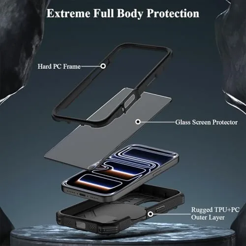 Close look at the Nvollnoe Compatible with iPhone 17 Pro Case with with Screen build quality