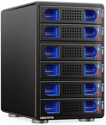 CENMATE Aluminum 6 Bay 10Gbps Hard Drive Enclosure with Cooling Fan for 2.5"/3.5" SATA Review: Tested and Rated