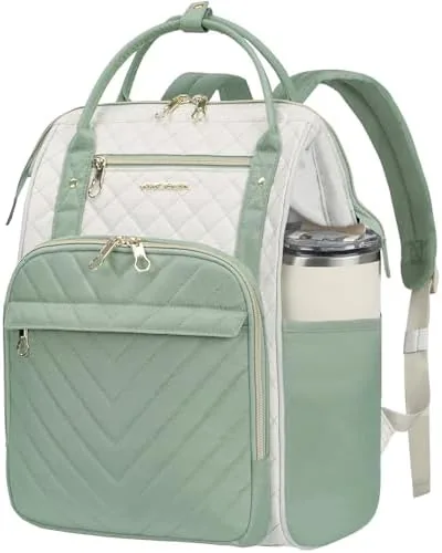 Testing the KROSER Laptop Backpack 17" Stylish Backpack Work for Men-Beige/Haze Blue over two weeks