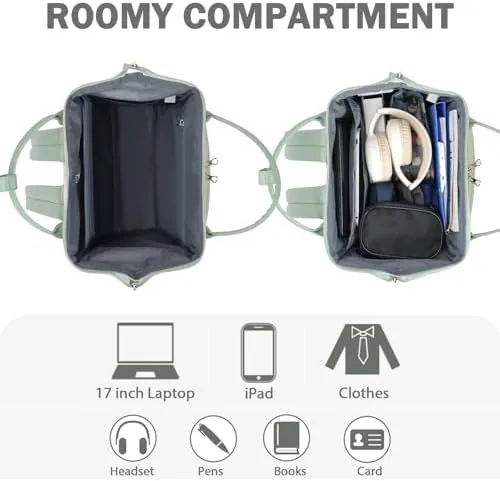Another view of the KROSER Laptop Backpack 17" Stylish Backpack Work for Men/Women-Beige/khaki |