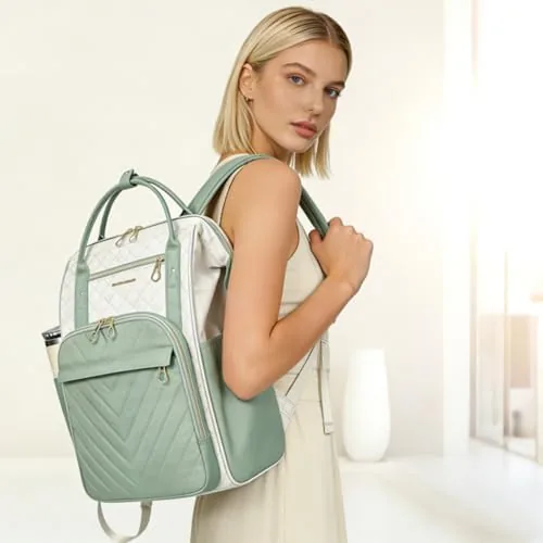 The KROSER Laptop Backpack 17" Stylish Backpack Work for Men/Women-Beige/khaki | compared in context