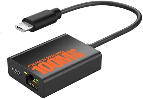 Overview of the Firestick Ethernet Adapter, Micro USB to RJ45 for Fire TV