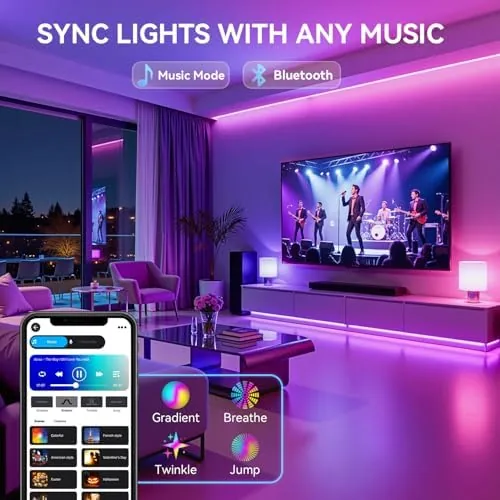 Another view of the Auxmir A19 Smart Light Bulbs with Remote, RGB+CCT Color LED
