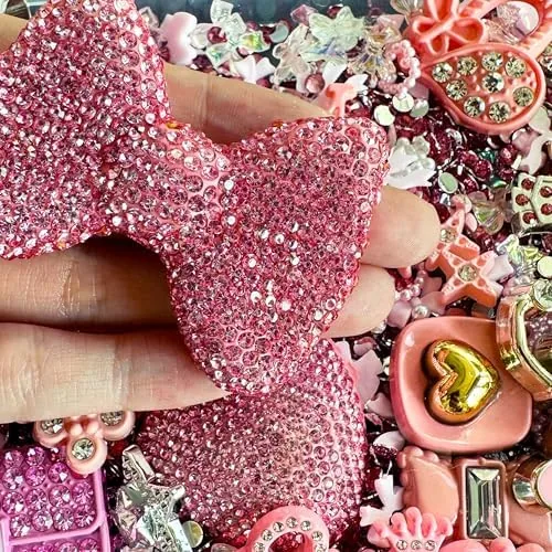 The Junk Case Charms Kit, Pink Junks Phones Cases 3D Rhinestone compared in context