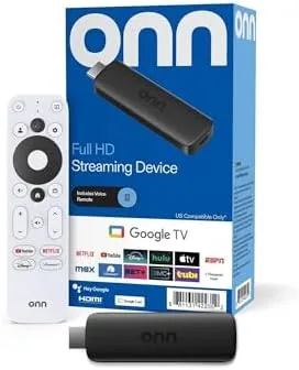 Overview of the IT'S BRAZILIAN onn Full HD Streaming Device, Google TV
