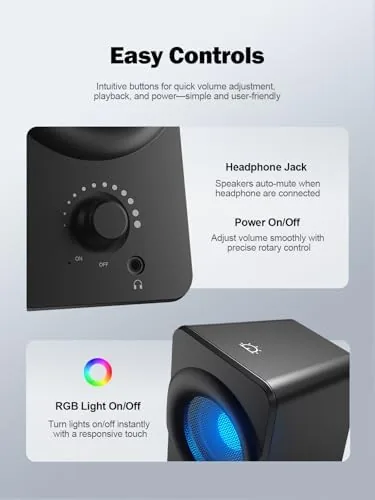 The Bluedee Computer Speakers for Desktop PC, Dual Driver PC Speakers in real use