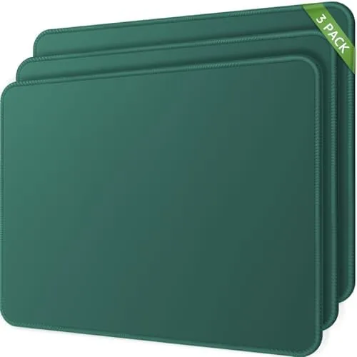 MROCO 3-Pack Mouse Pads, 30% Larger Surface, 8.5 x 11 in, Forest Green | Review: Tested and Rated