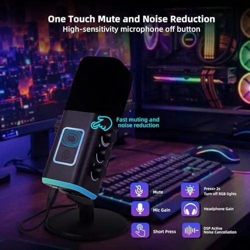 The VCOM XLR/USB Gaming Microphone for PC,Dynamic Computer Mic for Streaming compared in context