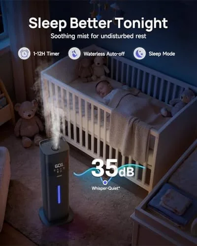 The Humidifier Large Room, 2.1Gal/8L Cool Mist Humidifiers for Bedroom 500 in real use