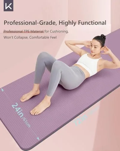 Close look at the KEEP Yoga Mat 7mm Thick Non Slip - Extra Cushion build quality