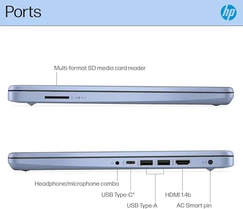 Detail shot of the HP Ultrabook 14 Laptop Computer Business Study & Home 2026 features