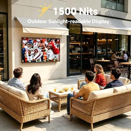 Another view of the 43 Inch Smart Outdoor TV, 1500 Nits Brightness | 4K
